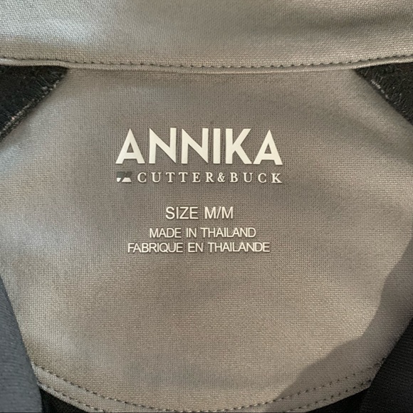 Women’s Annika Black Short Sleeve Zipper Neck Top Size Medium - Picture 3 of 10